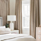 MIULEE 100% Blackout Linen Textured Curtains for Bedroom Solid Thermal Insulated Copper Brown Grommet Room Darkening Curtains & Drapes Luxury Decor for Living Room Nursery 42 x 84 Inch (2 Panels)