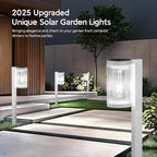 Solar Pathway Lights Outdoor, 2 Pack Upgraded Outdoor Solar Lights for Outside Super Bright Up to 12Hrs, IP65 Waterproof Solar Garden Lights for Yard Landscape Path Walkway Decoration(Cool White)