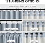 MIULEE 100% Blackout Curtains 90 Inch Long 2 Panels Set for Bedroom, Thick Faux Linen Black Out Curtain Room Darkening Back Tab Pleat Window Textured Drapes with Hooks for Living Room, Chambray Blue