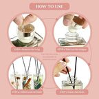 Reed Diffuser Set, 5 fl oz Spring Bloom Scented Oil Diffuser, Home Fragrance with Cotton Reed Sticks for Bedroom, Office, Bathroom Shelf Decor & Gifts