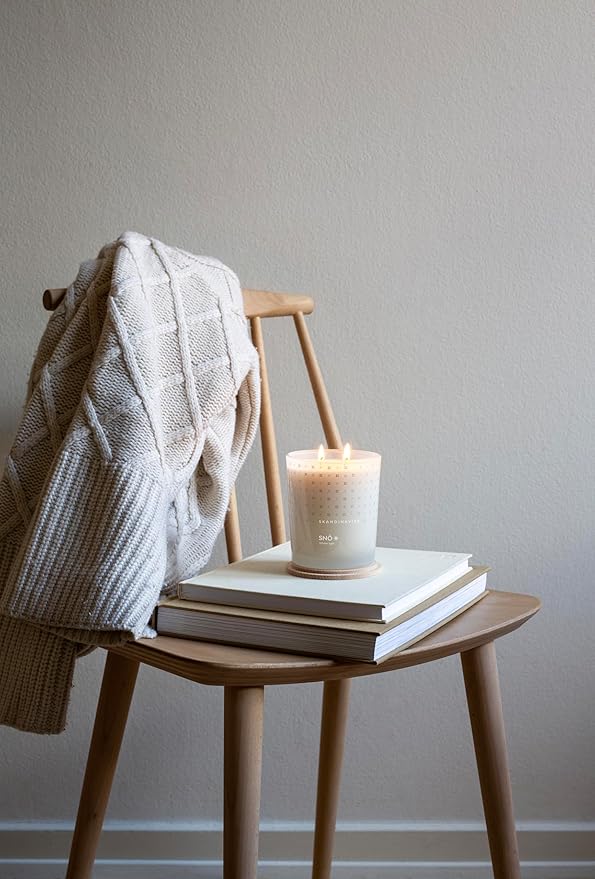 Skandinavisk SNÖ 'Snow' Scented Candle with 2 Wicks, Special Edition, Scent Notes: Frozen Forests and Frosted Berries, The Sharp Breath of Subzero Skies, Vegan Formula, 12.3 oz.