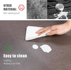 Plastic Floor Mat for Home, 6' x 9' Area Rug for Living Room, Waterproof Vinyl Floor Mat for Dining Table, Non-Slip Floor Protector Mat for Garage, Laundry Area, Semi-Transparent Black