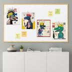 SIGNWIN Adhesive Canvas Poster Vintage Retro Antique Basquiat Dinosaur Print Digital Art Modern Art Decorative Elements Multicolor Contemporary for Living Room, Bedroom, Office - 12"x16"x4