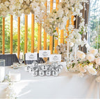 Maitys 180 Pcs Disco Ball Table Number Holders Silver Place Card with Swirl Wire Name Cards Photo Stand Clips Picture Holder for Christmas Wedding Party Favor (2 Inch)