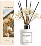 Reed Diffuser Set,5.1oz Clean Linen Scent Diffuser with Sticks Home Fragrance Reed Diffuser with Essential Oil for Bathroom Shelf Decor&Air Freshener,Home Bathroom Office Decor & Gifts
