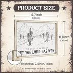 Putuo Decor Bohemian Western Wall Decor, Artistic Cowboy Prints, Square Wall Pediments for Living Room and Hallway (Cactus)