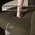 Green Sherpa Dining Chairs Set of 2, Modern Barrel Dining Room Chairs Upholstered Faux Fur Accent Chair with Arms and Round Back for Living Room Kitchen Armchair No Assembly Needed