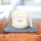 Calyan Wax Co. 3 Wick Candle, Mahogany & Cashmere Scented Candle, 43 Hour Burn Time, 3 Wick Soy Candles, Non Toxic & Vegan Soy Wax, Glass Jar Scented Candles, 14.9oz