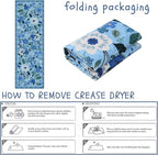 Runner Rug for Hallways Kitchen Rug Non Slip 2'x 6' Washable Runner Rugs with Rubber Backing Soft Floral Carpet Runner for Hallways, Kitchen, Laundry, Bedroom, Bathroom(Blue)