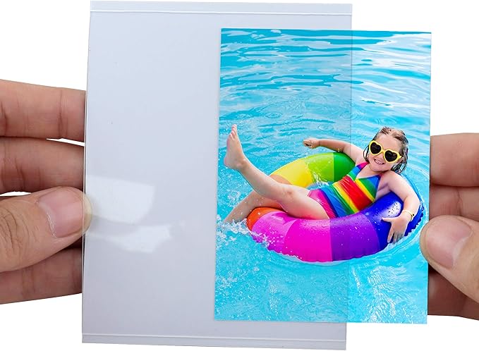 HIIMIEI 20 Pack Wallet Size Magnet Photo Frame Refrigerator 2.5x3.5, 2x3 Magnetic Picture Frame Fridge wih Removable Protected Film