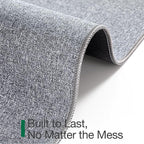 LUMI Ultra Thin Door Mat for Entryway,32"x48" Low Profile Non Slip Rubber Backing Indoor Doormat, Easy Clean Welcome Entrance Mat for Inside House, Patio, Light Grey