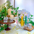 Double Sided Vintage Ribbed Taper Glass Candle Holders,Tea Candle Holder for Table Centerpieces, Wedding Decorations and Dinner Parties (Clear, 6 PCS)