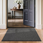 COSY HOMEER-Door-Mat 24"x36" Non Slip Absorbent Entryway Rugs Dirt Trapper Doormats Washable Entrance Mats Low Pile Welcome Floor Mat for Front Back Door and Entry Mats,Dark Grey