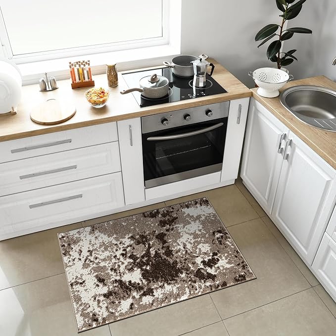 Keen Home Design Area Rugs - 2x3 Non-Shedding, Abstract Rugs for Kitchen, Living Room, Bedroom, Dining Room, Entryway - Size: 2' x 3', Multi