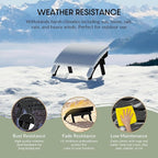 WestinTrends Dylan Outdoor Patio HDPE Adirondack Ottoman Footrest, Black