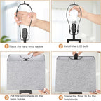 23.5" Touch Control Table Lamps Set of 2, Bedside Lamp with 2 USB Charging Ports & AC Outlet, 3-Way Dimmable Modern Nightstand Lamp for Living Room Bedroom End Table Office(2700K 2 LED Bulbs Included)