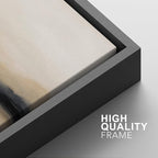 SIGNFORD Framed Canvas Print Wall Art Set Abstract Mountain Landscape Neutral Beige and Black Illustration Modern Art Decorative Nordic Nature for Living Room, Bedroom, Office - 16"x24"x2 Black