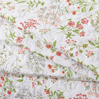 Travan 3-Piece Quilt Set Quilted Bedspread Lightweight Coverlet Set Garden Style Floral Printed Oversized Quilted Bedding Set with Shams for All Season, Flower Sea, Queen Size