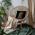 Trendy Maximalist Floral Leopard Eclectic Pillow Covers 18x18, Cheetah Print Room Decor, Eclectic Home Decor, Funky Colourful Floral Leopard Decorative Throw Pillow Covers for Home Room