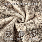 Topllen Entryway Rug - 2'x3' Boho Soft Low Pile Washable Area Rug, Non-Slip Small Rugs Indoor for Front Door Entrance Kitchen Bathroom, Vintage Carpet Stain Resistance (Black, 2x3ft)