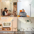 Floor Lamp for Bedroom,Stepless Dimmable Standing Lamp, 3000-6000K,Rotatable Reading Light with Touch and Remote Control, Modern LED Floor Lamps for Living Room Office