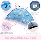 Pink Unicorn Twin Bed Tent for Kids Indoor Fort - Magical Dream Tents for Boys Pop Up Toddler Bed Canopy for Girls Bunk Bed Tent for Top Bunk - Sensory Sleep Pod for Kids Educational