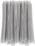 100 Pack Metal Twin Loop Binding Wire Coils, 34-Loop, 3/4" Cinch Book Binding Wire, 3:1 Pitch, YolieraArt Double Loop Bindings180 Sheet Capacity Fit for School Office Notebook Maker Silver