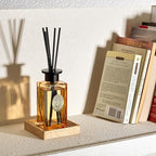 M&SENSE 6.3 oz Large Reed Diffuser Set | Cinnamon Vanilla Scent Oil Diffuser with Sticks | Hotel Collection Non-Toxic Essential Oil |for Bedroom Bathroom Living Room