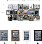 Jerry & Maggie 4X6 Collage Picture Frames for Wall Decor, 18 Opening Collage Wall Hanging for 6x4 Photo, Multi Picture Frame Set with One-piece Design Ashes