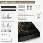 SIGNWIN 60"x72" Extra Large Framed Wall Art Magical Firefly Night Forest, Enchanted Woodland Scene for Home Living Room Bedroom Decor (Frame Assembly Required)