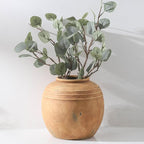 Large Ceramic Vase, 8.66 inch Tall Round Rustic Vase, Pottery Farmhouse Flower Vases for Home Decor, Living Room Shelf Decor, Enterway, Table