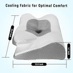 Ergonomic Soft Cervical Back Sleeping Orthopedic Pillow for Neck and Shoulder,Contour Memory Foam Pillow,Bed Pillow for Back Stomach Sleeper with Mesh Pillowcase