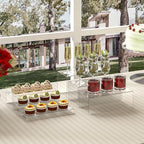 Rectangular Acrylic Display Risers 6pcs, Clear Display Storage Stands, Acrylic Display for Funko Pop Figure, Desserts, Cupcake, Toys, Collectibles, Merchandises- 12-1'', 2'', 3'', 4'', 5'', 6''