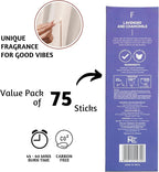 Folkulture Incense Stick for Home | Pack of 75 (8") Non Toxic Insence-Sticks for Meditation with 45 Mins Burn Time | Organic Insence, Lavender Inscents-Sticks | Chamomile Inscent Stick for Gifts