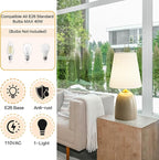 Gray Textured Ceramic Table Lamps 22.75", Modern Bedroom Table Lamp Decor for Living Room Bedroom Office Desk End Bedside Tables