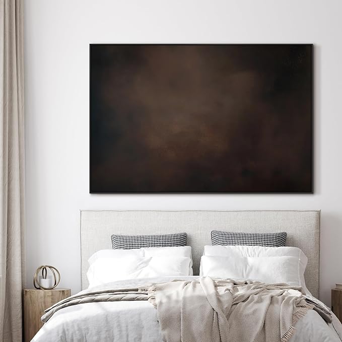 SIGNWIN 46"x72" Extra Large Framed Wall Art Dark Brown Abstract Moody Illustration for Home Living Room Bedroom Decor (Frame Assembly Required)