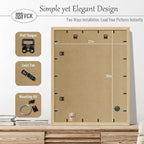 VCK 22x28 Oak Poster Frame 3 Pack, Natural Solid Wood Picture Frames, Wall Mounting Hanging