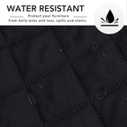 Easy-Going L Shape Sofa Slipcover - Reversible Sectional Couch Cover - Furniture Protector for Pets & Kids (Small, Black/Black)