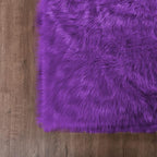 Goolela Purple Carpet 3x5 Rug Fluffy Rug Washable Furry Rug Faux Fur Rug for Living Room Plush Shag Rug for Bedroom Dorm Floor Soft Rug Home Decor Rectangle