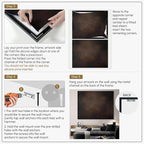 SIGNWIN 46"x60" Extra Large Framed Wall Art Dark Brown Abstract Moody Illustration for Home Living Room Bedroom Decor (Frame Assembly Required)