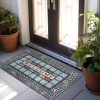 CHICHIC Rectangle Entrance Door Mat Large 18 x 30 Inch Entry Way High Traffic Area Doormat Front Door Rugs Outdoors Heavy Duty Welcome Mat, Non Slip Rubber Back Low Profile for Garage