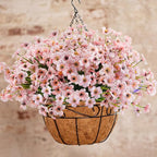 Uieke 72 Bundles Artificial Flowers for Outdoors UV Resistant Fake Silk Flowers No Fade Greenery Shrubs Plants for Outside Planter Home Garden Porch Window Box Spring Summer Décor (Pink)