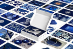 Y2K BOO Dark Navy Aesthetic Wall Collage Kit - 50 Trendy Deep Blue Photos for Minimalist Room Decor, 4"x6" Modern Art Prints for Teen Bedroom, College Dorm & Apartment Wall Aesthetic