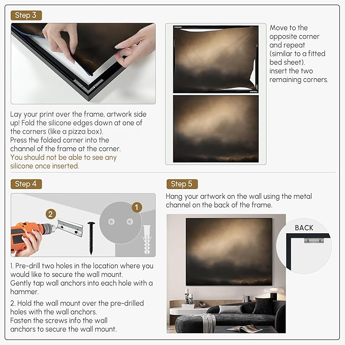 SIGNWIN 60"x72" Extra Large Framed Wall Art Golden Sunset Cloud, Moody Sky Scene for Home Living Room Bedroom Decor (Frame Assembly Required)