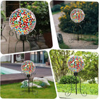 VCUTEKA Gazing Ball, 8" Glass Gazing Balls Sphere for Garden Lawn Outdoor Ornament Yard Decorative