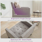 TYBOATLE Accent Chair Comfy Living Room Chair Tufted Mid Century Modern Accent Chairs Cozy Upholstered Reading Armchair for Office Bedroom