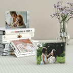 Acrylic Picture Frames 2.5x3.5 inches, 4 Pack, Clear Double Sided Magnetic Photo Frame, Freestanding Frameless Picture Display, Wallet Small Picture Frames for 2x3