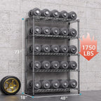 1750 lbs Steel Storage Shelving 5-Tier Utility Shelving Unit Steel Organizer Wire Rack for Home,Kitchen,Office,Garage, 1750 LBS Capacity 17.7" D x 47.2" W x 72.3" H