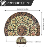 CHICHIC Entrance Door Mat Large 24 x 36 Inch Entry Way Doormat Front Door Rugs Outdoors Heavy Duty Welcome Mat Non Slip Rubber Back Low Profile for Garage, Patio, High Traffic Area, Semicircle