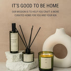 Craft & Kin Bamboo & Jasmine Reed Diffuser | All Natural Essential Oil & Rattan Scent Sticks | Fall Reed Diffusers for Home, Bathroom | Long Lasting Home Fragrance in Green Glass, 3.4oz